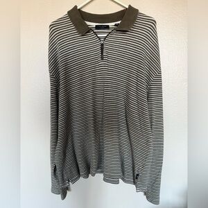 Ted Baker Striped Half Zip Sweater Size L